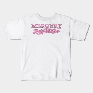 Mercury Retrobabe Pink Astrology Aesthetic Kids T-Shirt